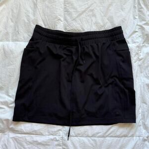 RBX Black active tennis golf skort bike shorts sz L pockets pickleball athletic
